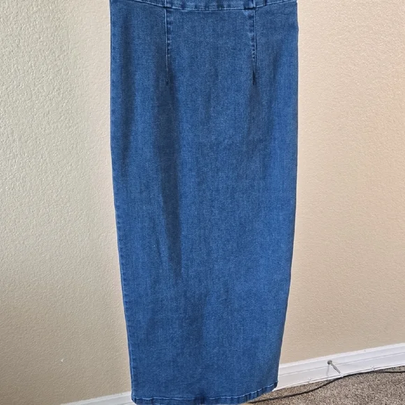 Vero Moda Blue Denim Midi Dress - Picture 5 of 10